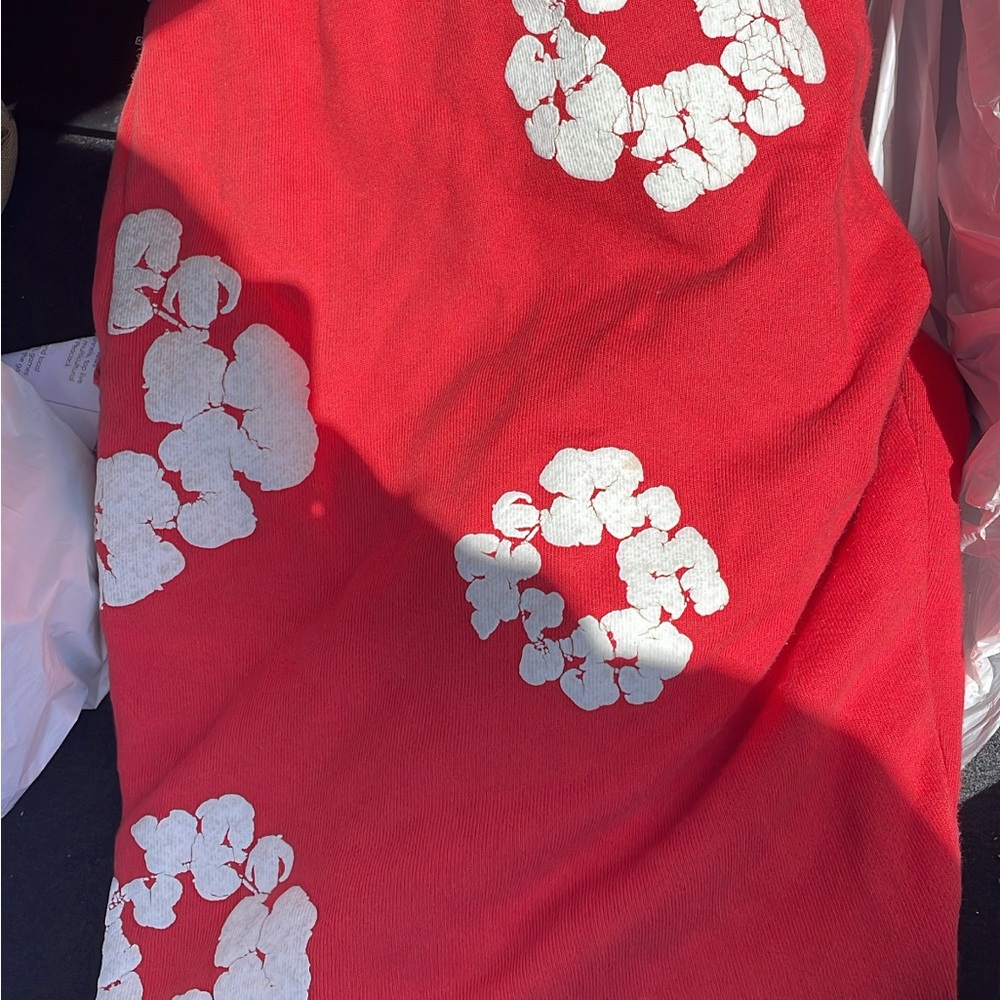 Red Floral Sweatpants